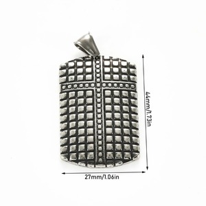 1 pièce Collier pendentif Dog Tag en acier inoxydable à motif féminin pour hommes et femmes, bijou vintage de style carte - Product Image 2