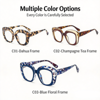 Lunettes de protection confortables et unisexes, style tendance, multicolores, en fibre d'acétate carrée, confortables à porter