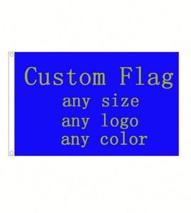 Banderas de Poliéster 3x5 Personalizadas con Logotipo de Empresa, para Publicidad Deportiva y Decoración de Automóviles, Impresión Digital - Product Image 1