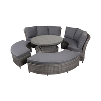 Joye Leisure High End Garden Wicker Daybed Alu Runde Sofa garnitur Outdoor Relax Rattan Multifunktion ssofa garnitur für Country Yard