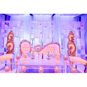 Wedding Elegance Stage Candle Wall Indian Wedding Stage Decoration Fiber Wall <b>Frames</b> <b>Backdrop</b> Panels Stage Australia Event Decor - Product Image 1