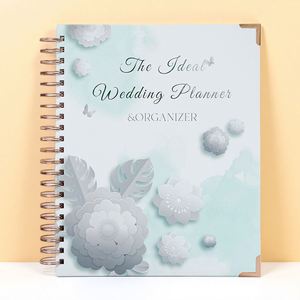 Agenda de Bodas Personalizada 2025 2026, Encuadernada en Espiral, Cubierta de PP y Papel, Económica, con Adhesivos Decorativos - Product Image 3