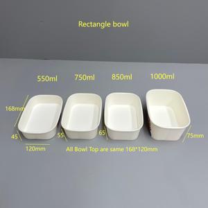 Nhà Máy Cung Cấp Dùng Một Lần Giấy Kraft Hình Chữ Nhật Dưới Salad Bát Ăn Trưa Hộp Nắp 500Ml 750Ml Nhà Hàng Thực Phẩm Nổi Bé Thực Phẩm - Product Image 3