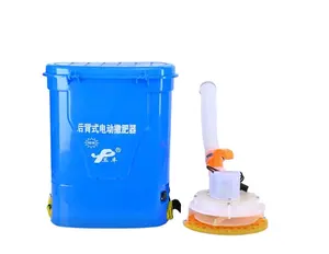 High efficiency knapsack electric battery fertilizer spreader machine