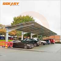 SOEASY Vente en gros de carport solaire en acier robuste, structure de carport en acier galvanisé à chaud, système d'ombrage pour parking commercial