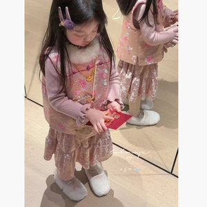 Tongxingyuan Knitted Sweater Solid Color Bubble Collar Thickening Soft Base Layer For Girls Winter Wear - Product Image 3
