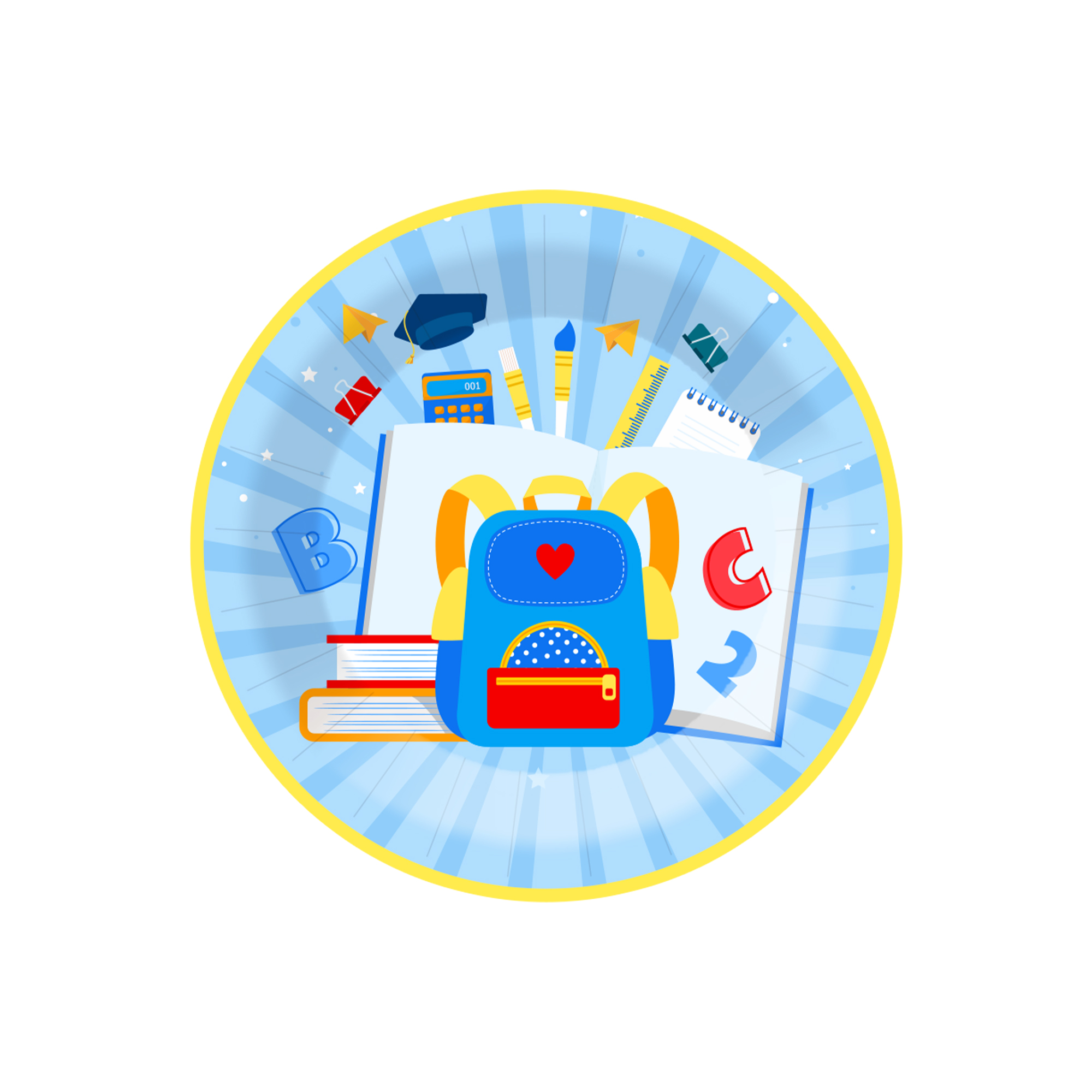 Plato de papel de 9 pulgadas * 8 piezas