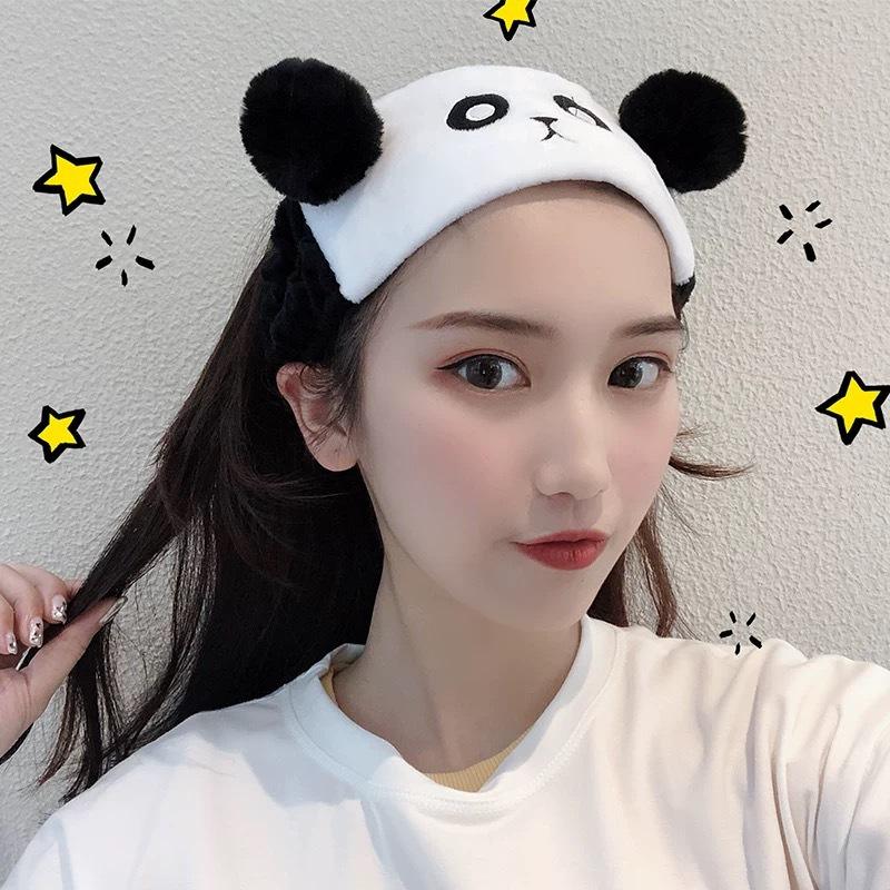 Wholesale Cartoon Cute Hair Band Female Women Children Mask Headdress Panda Ear Wash Head Jewelry