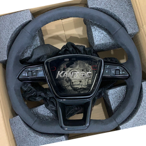 Volant en Alcantara noir complet compatible avec <span class=keywords><strong>Audi</strong></span> A3 A4 B9 A5 RS3 RS4 RS5 S3 S4 S5 S6 S7 A1 A7 A8 B9 B8.5 B8 A6 R8 <span class=keywords><strong>TT</strong></span> RS6 Q5 - Product Image 2