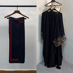 Abaya Musulmana al por Mayor <span class=keywords><strong>para</strong></span> <span class=keywords><strong>Mujer</strong></span>, Modesta, Multicolor, con Bordado Floral, Túnica Islámica, Vestido Elegante, Informal y Formal - Product Image 3