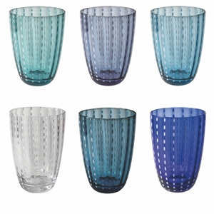 Set di 6 Bicchieri KALAHARI in Colori Freddi Stile Oceano # - Product Image 1