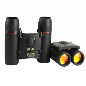 Venta al por mayor binocular-Mini binoculares compactos de bolsillo, telescopio plegable potente, barato, para adultos, niños, avistamiento de aves, 30x60