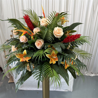 IFG 2026 Magnifiques centres de table artificiels en forme de boule tropicale orange pour l'arrangement de tables de mariage