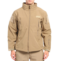 Manteau Softshell pour Homme Veste Tactique de Sport Extérieur Imperméable MC CP avec Capuche Dissimulée