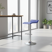 Tabourets de bar modernes et minimalistes en cuir, chaise de comptoir pivotante et réglable en métal à pieds hauts, tabouret de bar commercial