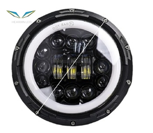 6D 7 pouces phare <span class=keywords><strong>Halo</strong></span> 80W clignotant Hi/Low Amber Angle Eyes DRL pour Lada Niva Urban Off Road 4x4 12V 24V - Product Image 1