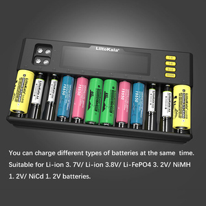 <span class=keywords><strong>Cargador</strong></span> <span class=keywords><strong>de</strong></span> Baterías LiitoKala Lii-S12 9V con Pantalla LCD y 12 Ranuras para Baterías NiMH/<span class=keywords><strong>Cd</strong></span> <span class=keywords><strong>de</strong></span> 3.8V, 3.2V, 3.7V, 18650, 26650, 26700, AA, AAA - Product Image 4