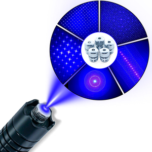 5-इन-1 पैटर्न हेड और पावर चार्जर के साथ औद्योगिक सिग्नल ब्लू लेजर पेन - Product Image 5