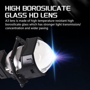 Sanvi A3 Square - Faro Delantero LED de 12 V y 6000 K con Lente de Proyector, 51-55 W, Iluminación para Automóviles, Luz Baja y Alta - Product Image 3