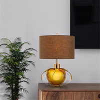 Lampe de table créative moderne nordique en verre givré pour salon, chambre, hôtel, décoration intérieure, lampe de bureau LED artistique et tendance