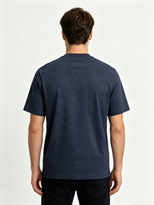 Fornitore all'Ingrosso di T-shirt Blu in Maglia 100% Cotone con Spalle Scese, Personalizzabile con Logo, Abbigliamento Uomo per Acquisti all'Ingrosso - Product Image 4