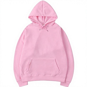 <b>Men's</b> <b>Navy</b> Blue Hooded Sweatshirt Solid Color Regular Fit Pocket Design Casual Autumn Wear <b>Fleece</b> Knitted Material - Product Image 3