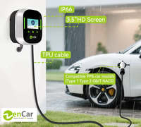 Cargador de Pared para Vehículos Eléctricos Zencar, 32A 7.4kW Tipo 2 IEC62196 GB, Estación de Carga con Certificación TUV CE CB, IP66 para Exteriores