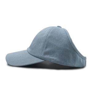 Casquettes de sport unisexe en jean de haute qualité, style queue de cheval, à dos ouvert, effet vieilli - Product Image 4