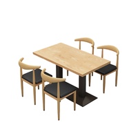 Ensemble table et chaises de restaurant commercial durable en PU pour les restaurants de restauration rapide, les bars à barbecue, les salons de thé et les boutiques de desserts