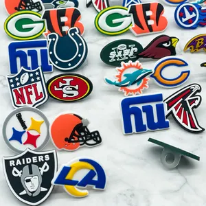 Customized 6mm Wholesale Bar Drink Accessories Football Team Logo Tumbers Wholesale Mexican Straw Cover Charms For Straw