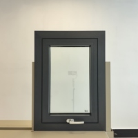 Ventana de aluminio de primera clase más nueva, ventana de casa de aluminio colgante exterior, ventana con función de control de insectos
