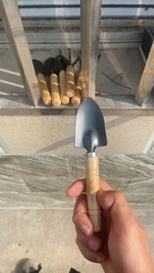 <b>Garden</b> Hand <b>Tools</b> <b>Set</b> With Wooden Handles Steel Shovel Rake And Trowel Classic Design For Outdoor Plant Care - Product Image 2