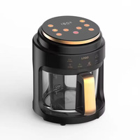 Friteuse à air et four électrique tout-en-un 4L pour la maison - Vue en verre, multifonctionnel et entièrement automatique