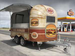 Remorque alimentaire en aluminium haute capacité avec gril et friteuse pour la restauration événementielle à grande échelle, festivals et événements de confiserie - Product Image 2