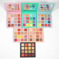 Palette d'ombres à paupières mates et scintillantes 16 couleurs, poêles rondes de 26mm et poêles carrées de 22mm, sans nom de marque, sans logo