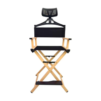 Chaise de maquillage pliable en aluminium léger, chaise de beauté portable pliable avec appui-tête pour studio, tournage de films en extérieur