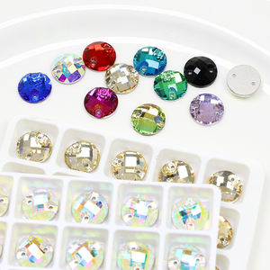 Dongzhou, diamantes de imitación con reverso plano, forma redonda, cristal cosido, venta al por mayor, cuentas de piedra de cristal sueltas, ropa, zapatos, accesorios Diy - Product Image 6