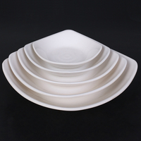 Assiette à salade en mélamine blanche incassable de 7,5 pouces pour snacks et dîners, vente en gros d'usine