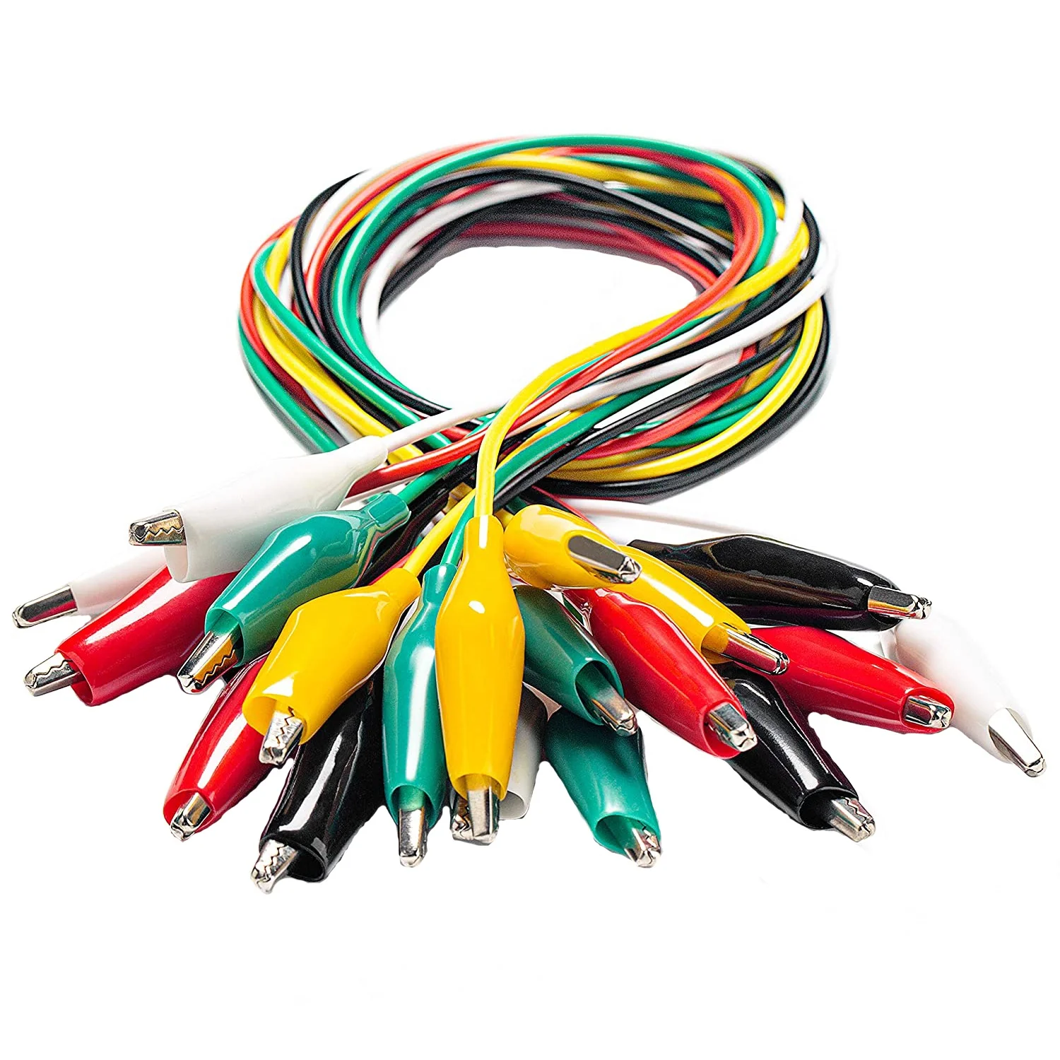 Крокодил Зажимы типа «крокодил» тест кабель набор поводков 10 штук и карточка с 5 видов цветов для схема подключения электроизмерительные приборы