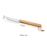 Ensemble de 6 outils pour barbecue : pince à aliments en acier inoxydable, couteau, fourchette, spatule ajourée, brosse à huile en silicone avec manche en bambou – Kit d'accessoires pour grillades