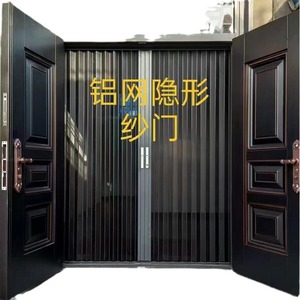 Aluminum <b>Mesh</b> Invisible Screen Door Sliding Type Home Use <b>Insect</b> Resistant Modern Design - Product Image 1