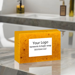 Logotipo personalizado limón cúrcuma y Ácido Kójico Barra de aceite de jabón al por mayor naranja y cúrcuma y miel kójica jabón facial pedido de lunes 100 - Product Image 3