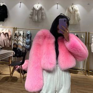 <span class=keywords><strong>Abrigos</strong></span> peludos <span class=keywords><strong>a</strong></span> la moda para <span class=keywords><strong>mujer</strong></span>, abrigo de piel de zorro <span class=keywords><strong>2022</strong></span> Real, completo, personalizado, 100%, venta al por mayor - Product Image 2