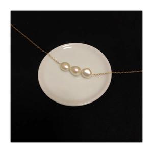 Elegante Collar de Perlas de Agua Dulce Barrocas con Baño de Oro de 14K, Estilo Simple, Exquisita Cadena para Clavícula - Product Image 4
