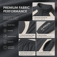 Conjunto Deportivo de Dos Piezas para Hombre, Chaqueta y Pantalones Cortos con Cierre Completo, Ligero, para Viajes, Deportes al Aire Libre