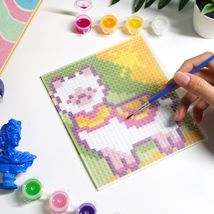 2026 nuevo producto DIY <span class=keywords><strong>Pixel</strong></span> Picture Craft Art Kit clásico Animal juguete de dibujo educativo con pintura acrílica - Product Image 4