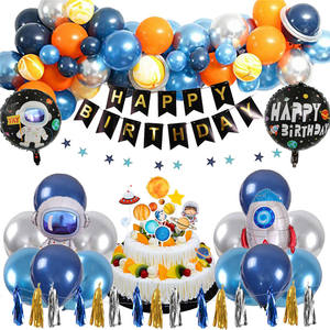 Pacchetto per feste di buon compleanno nello spazio esterno con palloncini Spaceman a razzo in alluminio forniture per feste a tema pianeta per bambini set di palloncini in alluminio - Product Image 6