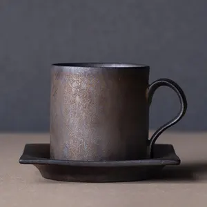 cà phê cốc cốc cà phê cửa hàng Suppliers-Cà Phê Gốm Cappuccino Espresso Latte Cup Với Đĩa Cho Cửa Hàng Cà Phê