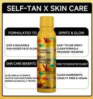 Spray autobronzant professionnel de luxe bio à votre marque privée pour le corps, haute qualité, pour tous types de peau