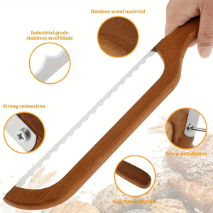 Cuchillo para Pan de Masa Madre de Madera al por Mayor de Fábrica con Marca para Cocina - Product Image 5